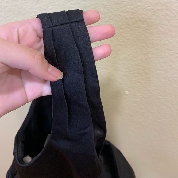 David’s Bridal sleeveless black satin dress - Picture 14 of 16